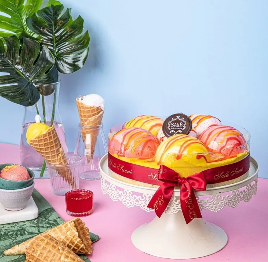 Fruit Tropical Ice Cream Cake
