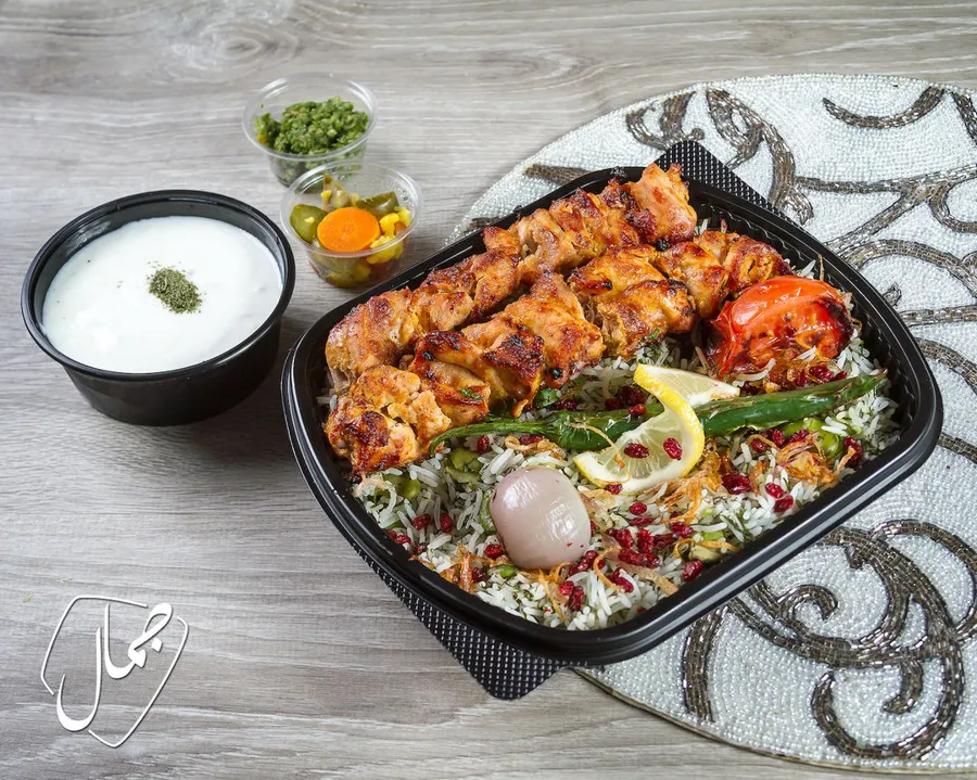 Dill Rice With Shish Tawook