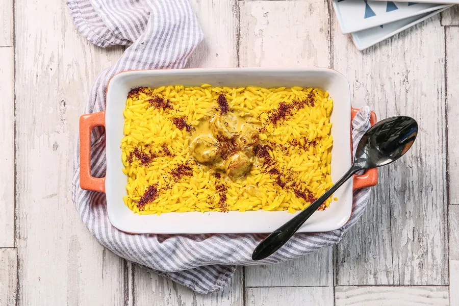 Shrimp Saffron Orzo