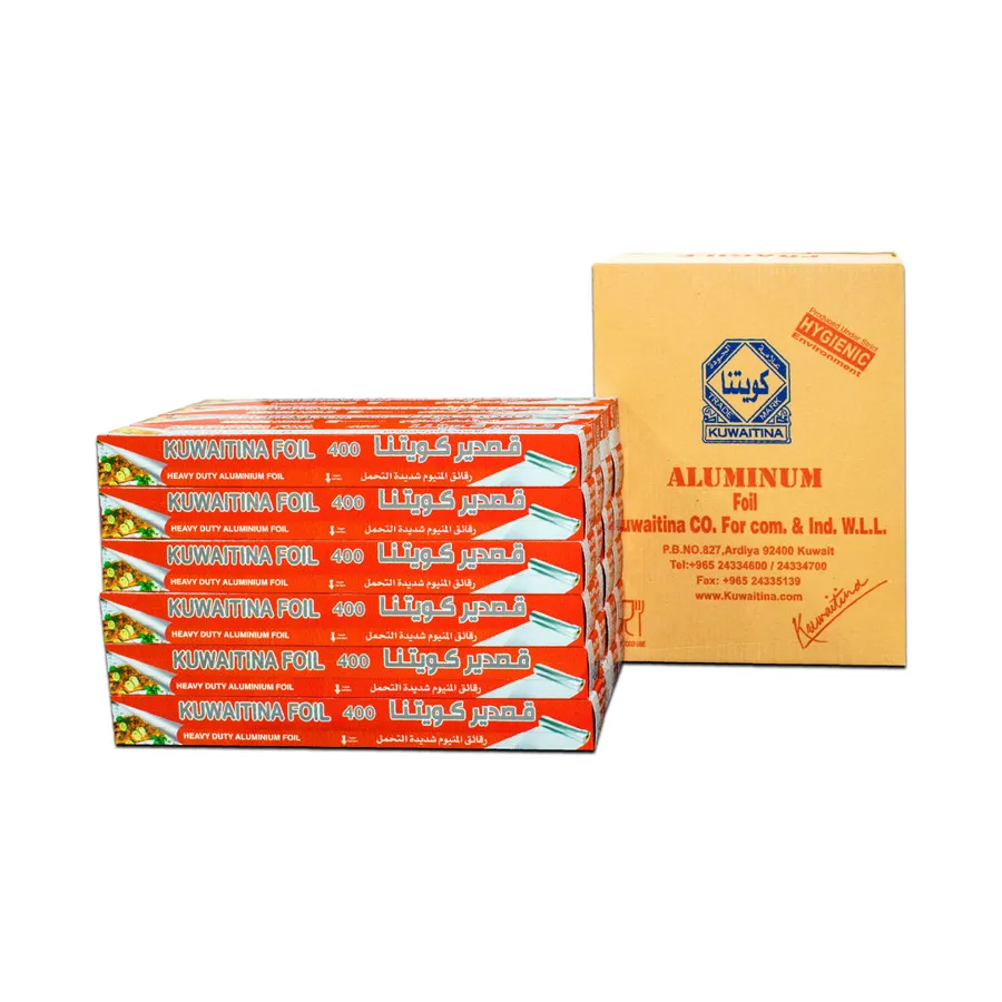 CARTON 24 PCS - KUWAITINA ALUMINIUM FOIL 400 × 45CM DESIGN