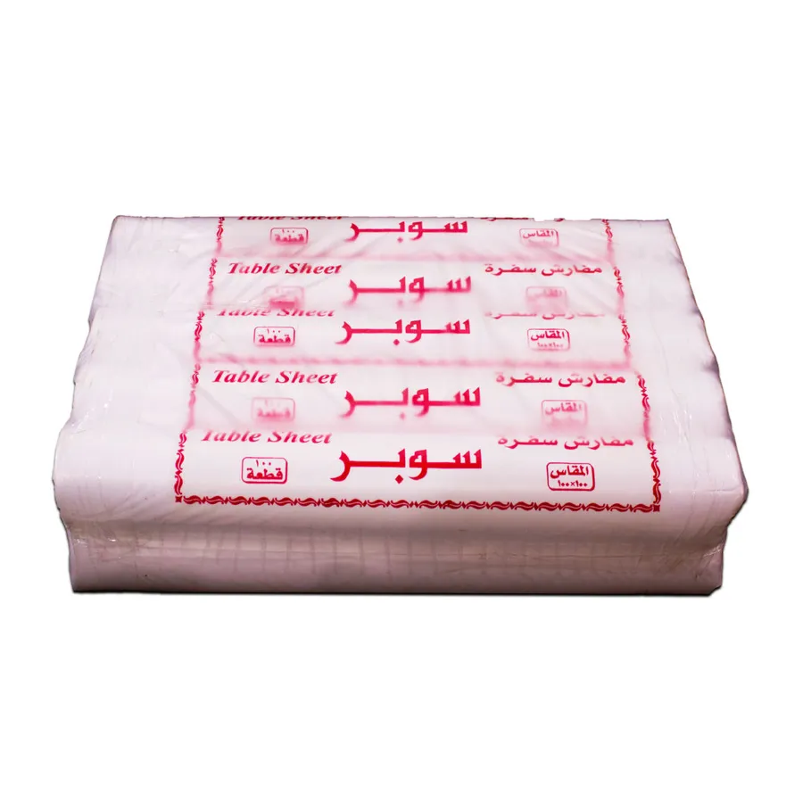 CARTON 10 PCS KUWAITINA TABLE SHEET 100 PCS - TRANSPARENT