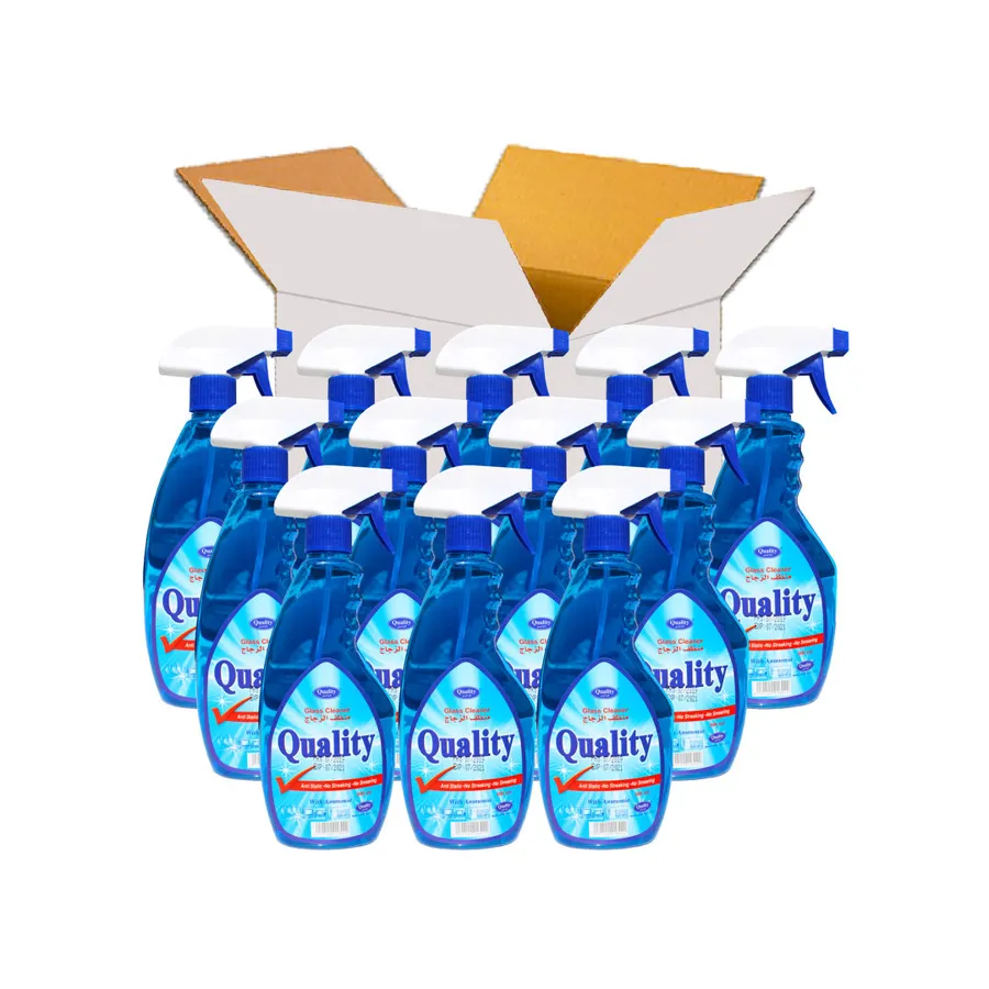CARTON 12 PCS QUALITY GLASS CLEANER - 500 ML