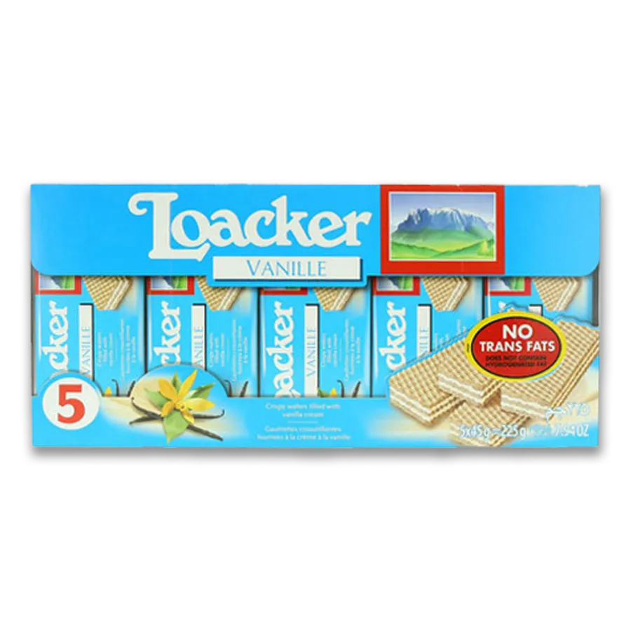 Loacker Wafer Vanille 45g Multi Pack
