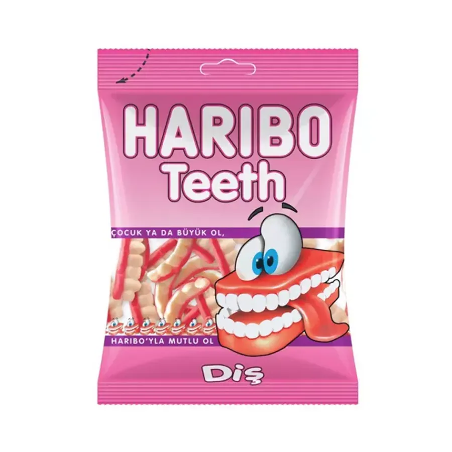 Haribo Teeth Gummy Bag 80g