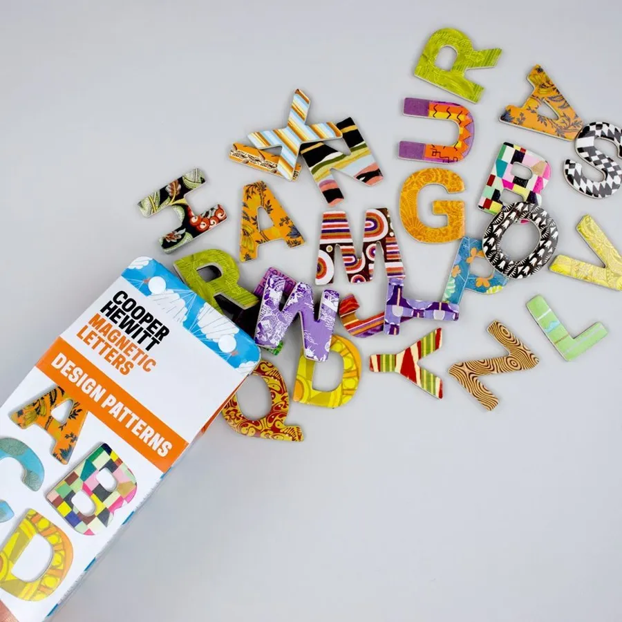 Cooper Hewitt Design Patterns Wooden Magnetic Uppercase Letters