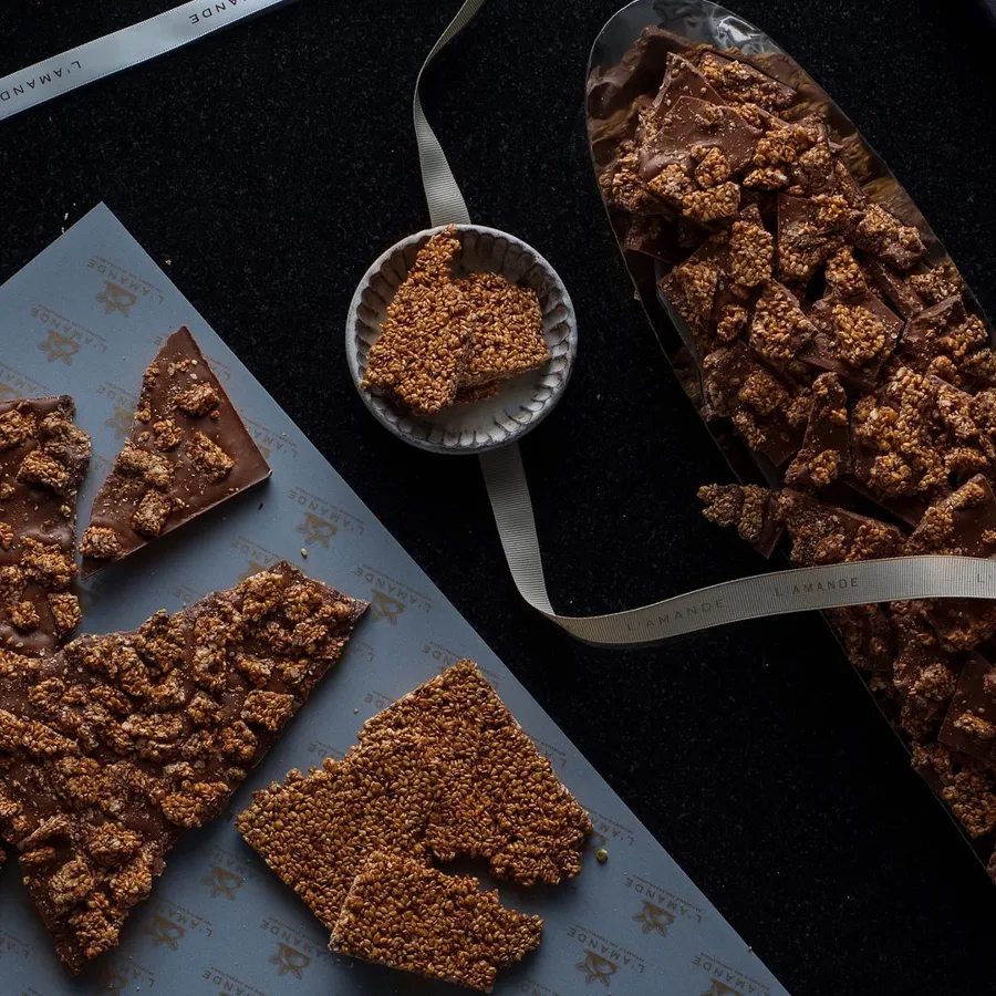 Sesame Milk Chocolate Slab