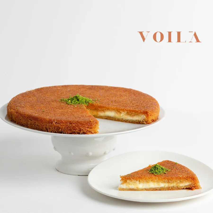 Konafa with Cream Plate