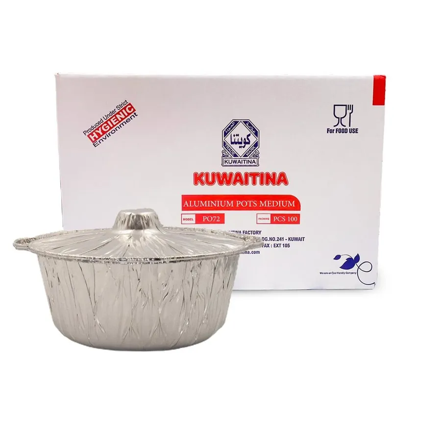 CARTON 100 PCS ALUMINIUM FOIL POT MEDIUM - NO.2