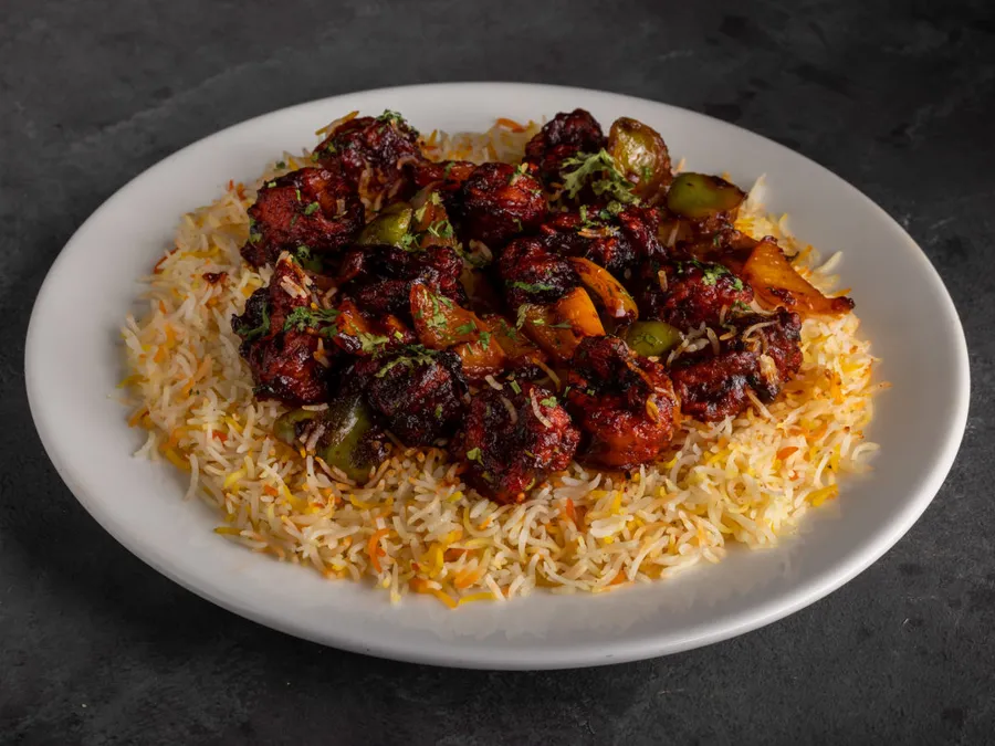 Shrimp 65 With Biryani Rice