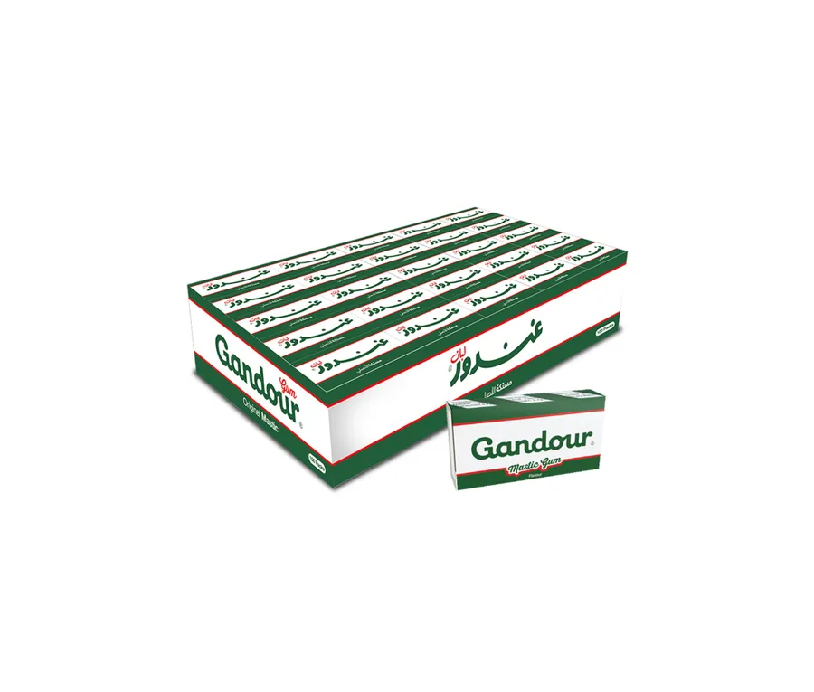 Gandour Mastic Flavor Mini Gum 2 Pieces x 75 Packs per Box
