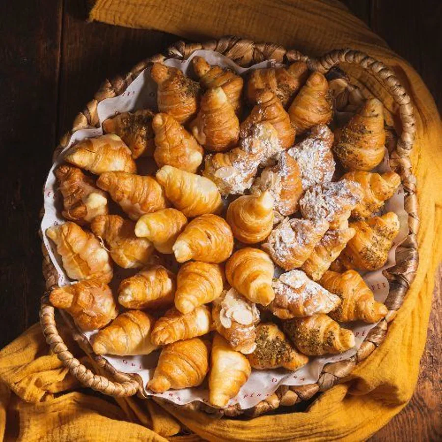 Assorted mini croissants