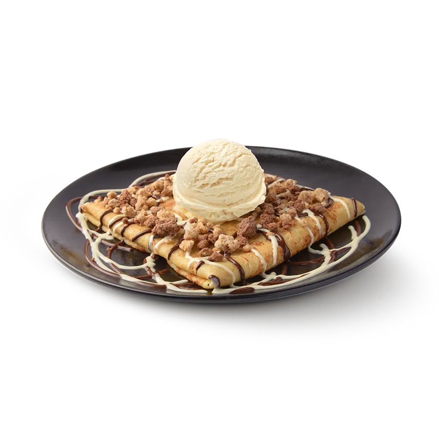 crunchy triple chocolate crepe