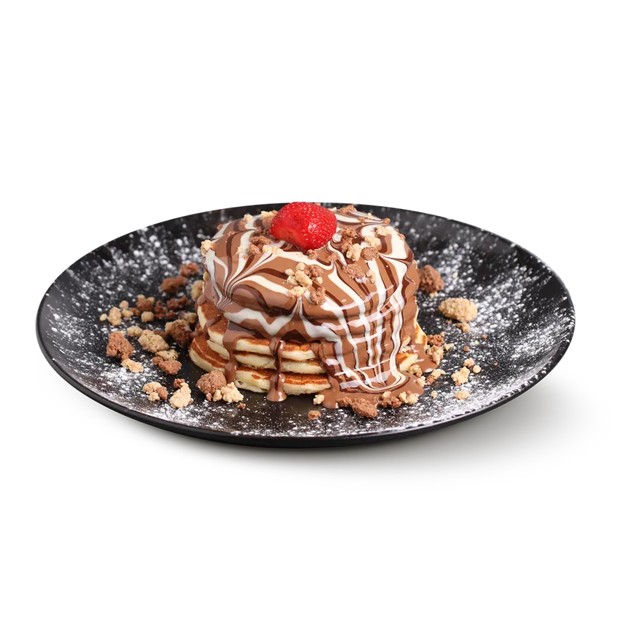 crunchy chocolate pancakes