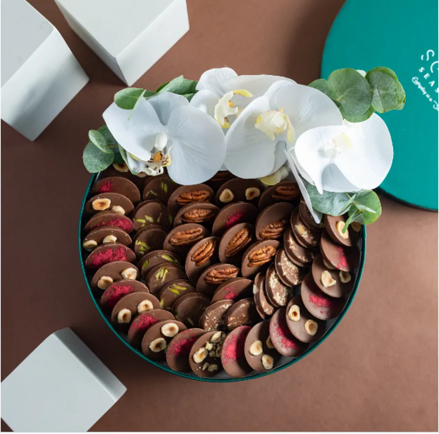 Orchid chocolate box