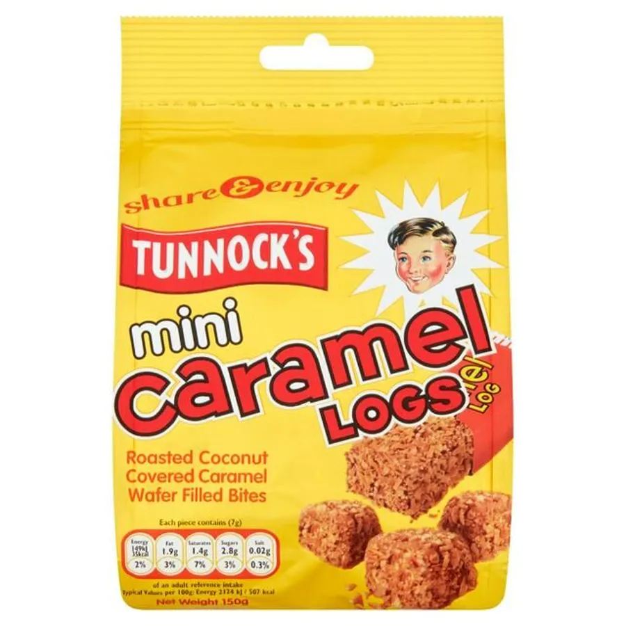 Tunnocks Mini Wafer Bites Caramel Logs 150g