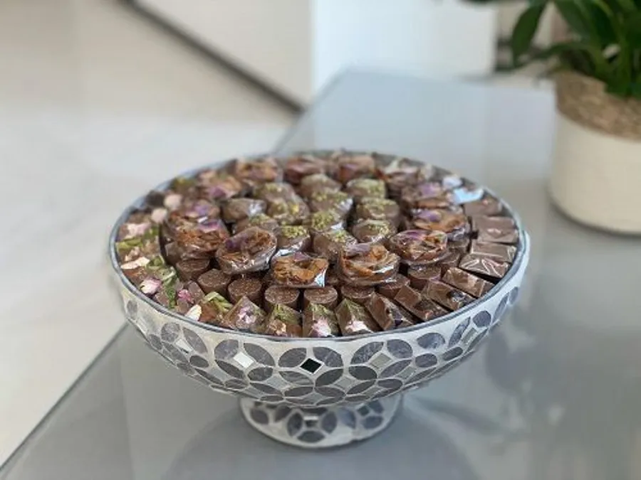 Mixed Wrapped chocolate - Ceramic Mirror Bowl