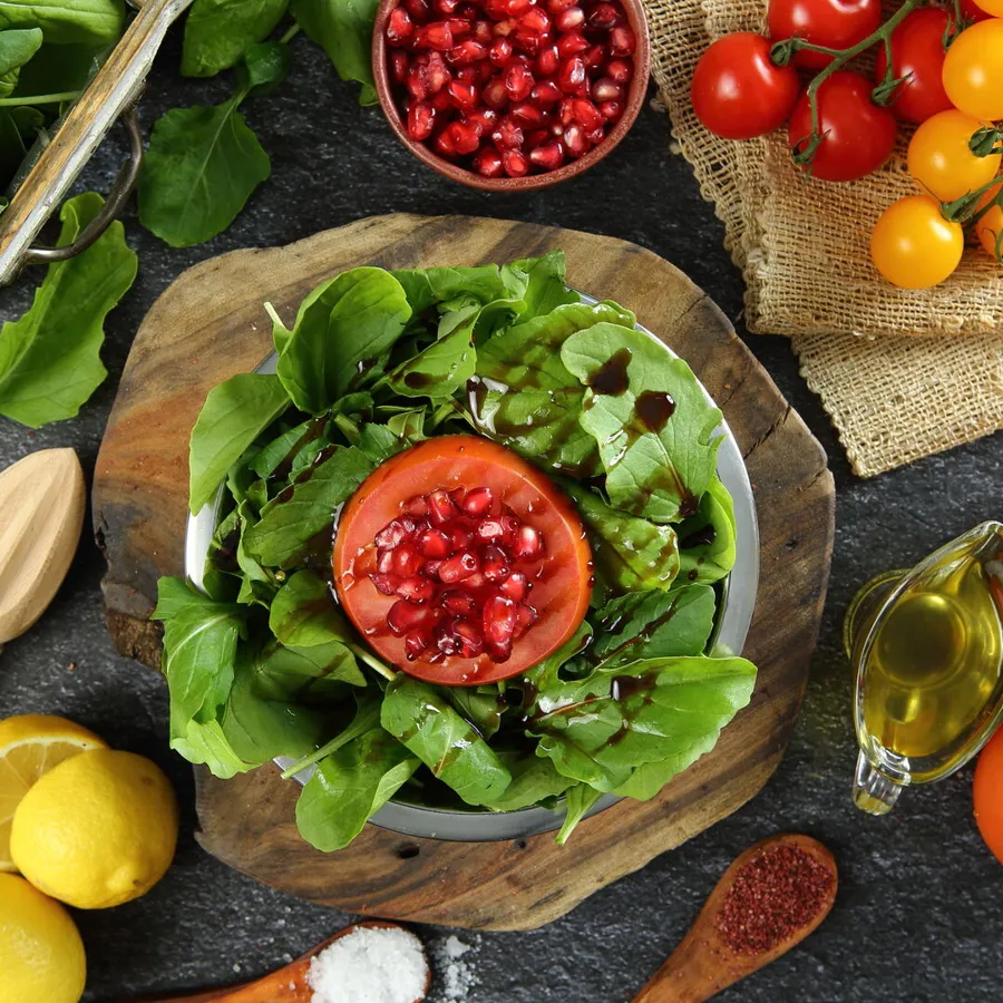 Rocca with Pomegranate Salad