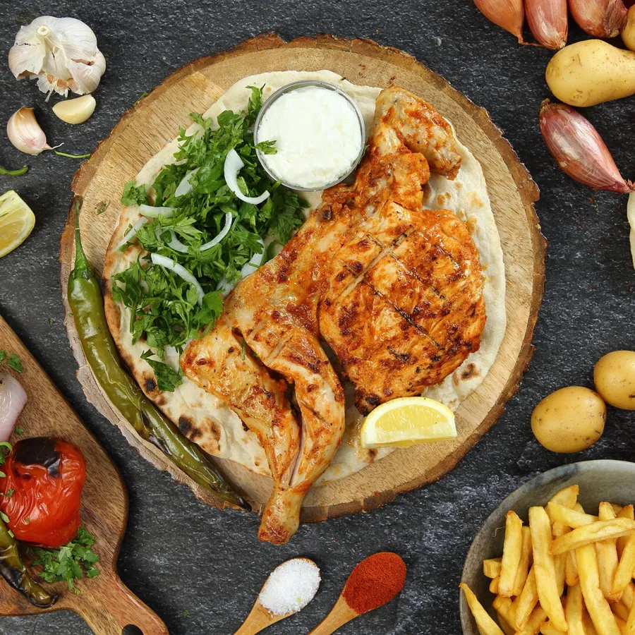 Half Grilled Chicken