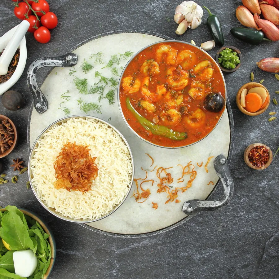 Shrimp Marag with white Rice
