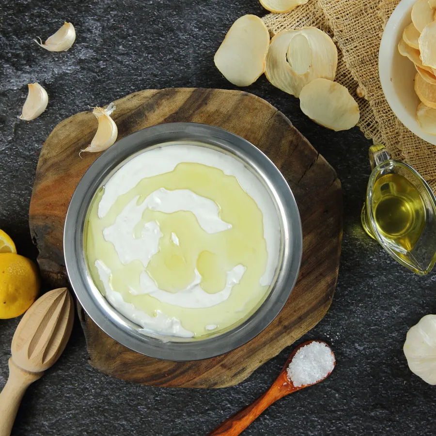 Labneh with garlic