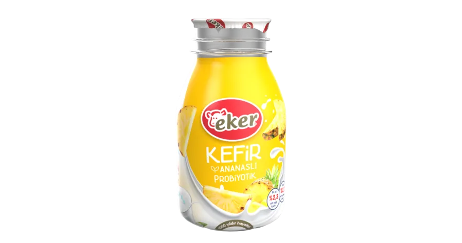 Kefir Aker Yogurt With Pineapple Plastic Bottle 200 ml