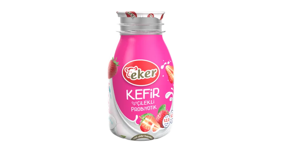 Kefir Aker Yogurt With Strawberry Plastic Bottle 200 ml