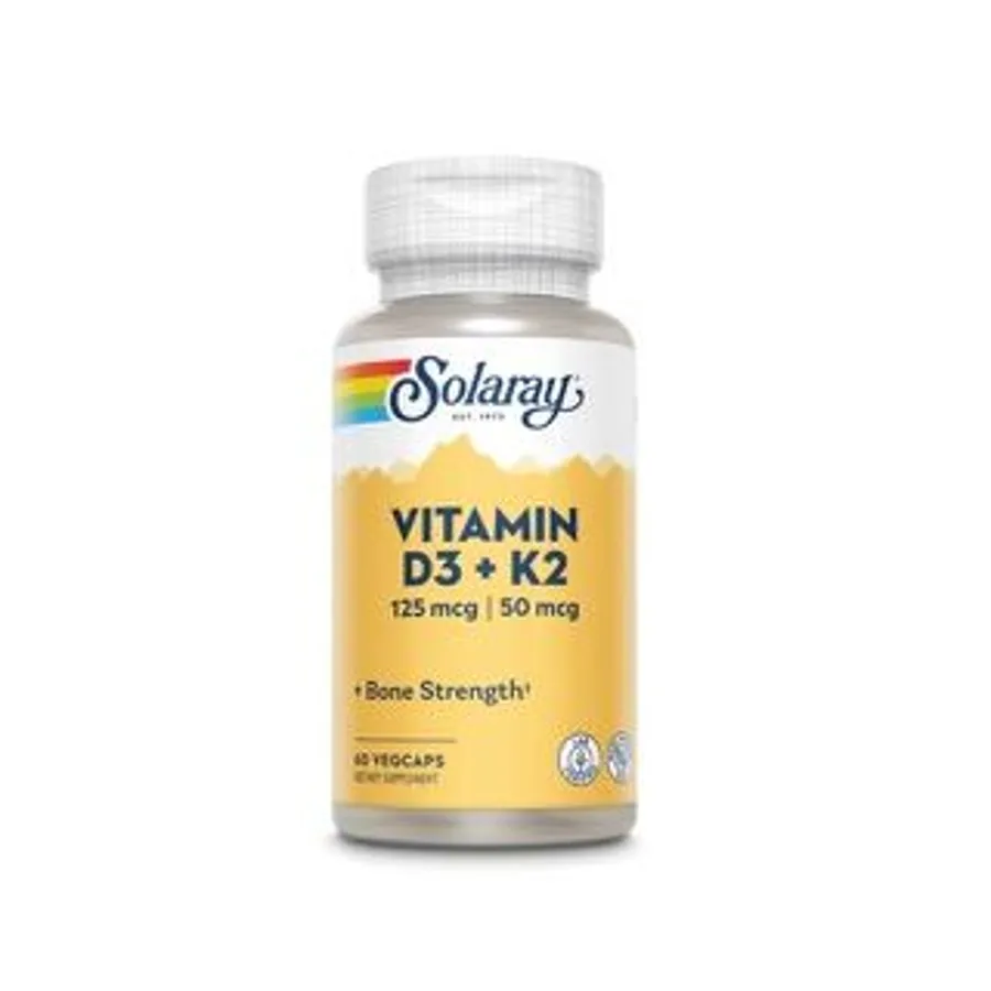 Solaray Vitamin D 5000IU+ k2 ,60 cap