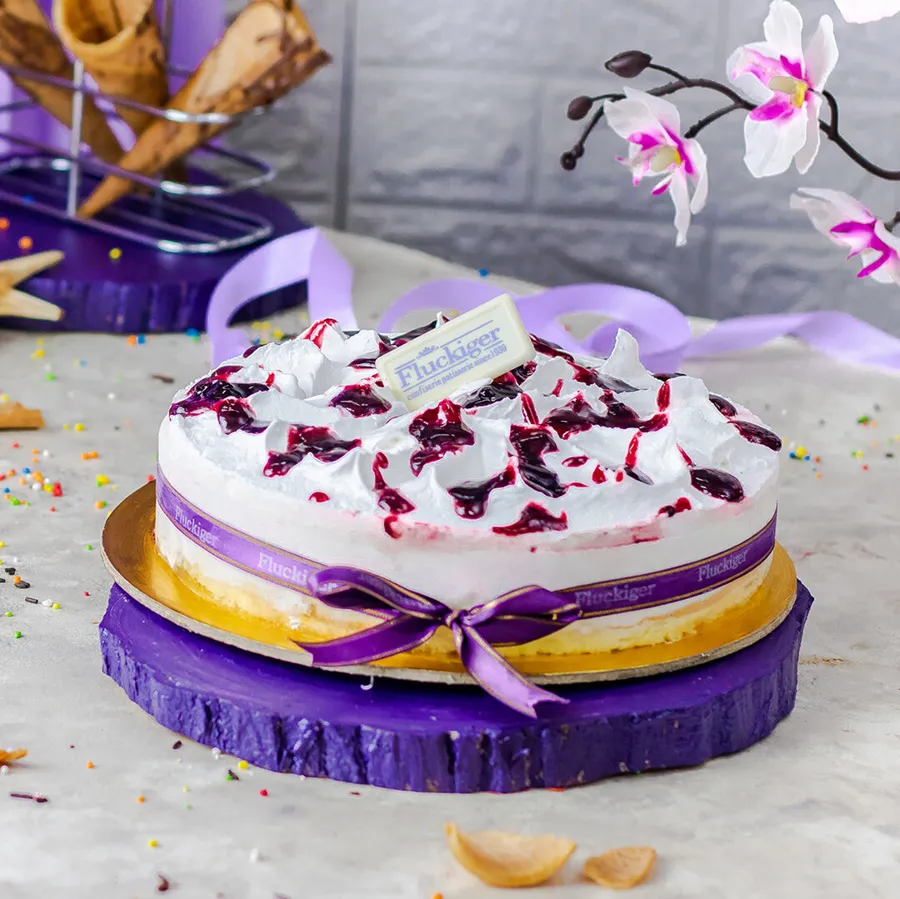 Raspberry Yogurt Ice Cream cake