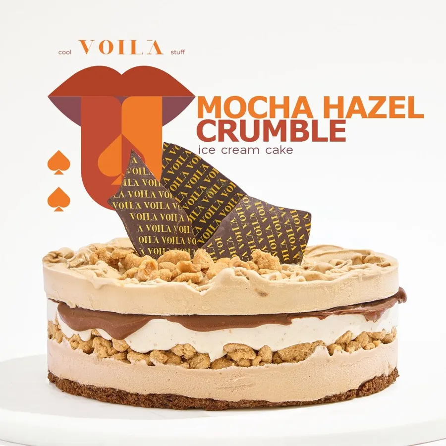 Mocha Hazel Crumble ice cream cake