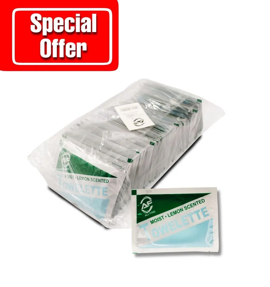 1 PACKET 50 PIECES MOIST WIPES - LEMON
