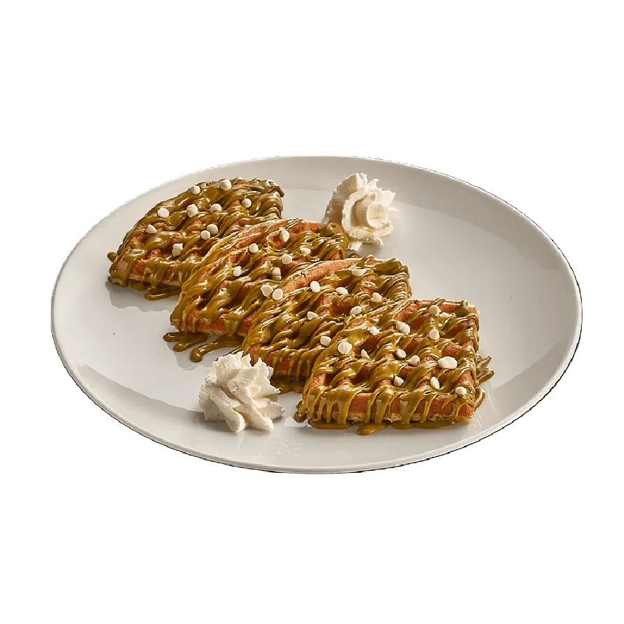 Pistachio & white Choco Chips Belgian Waffle - Enjoy IT