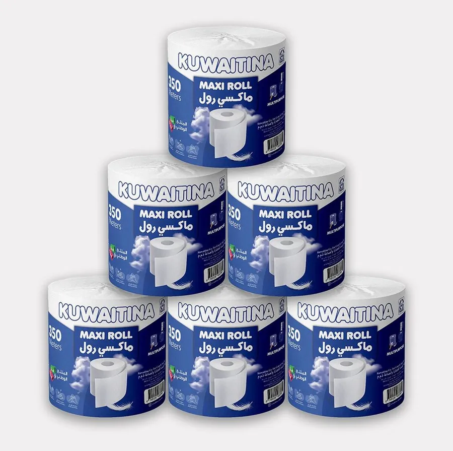 CARTON 6 PCS KUWAITINA TISSUE ROLL 350 METERS