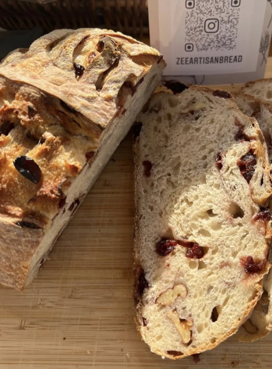 Cranberry walnuts sourdough bread