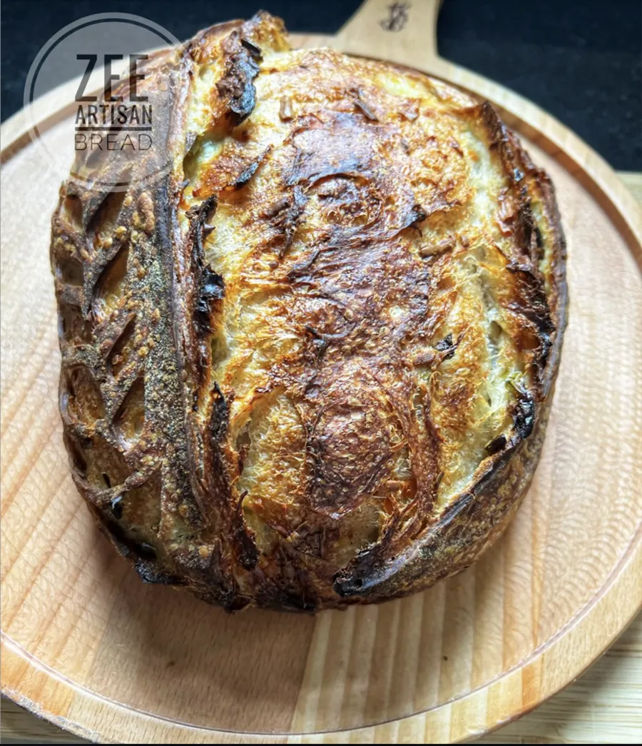 Cheddar jalapeño sourdough bread