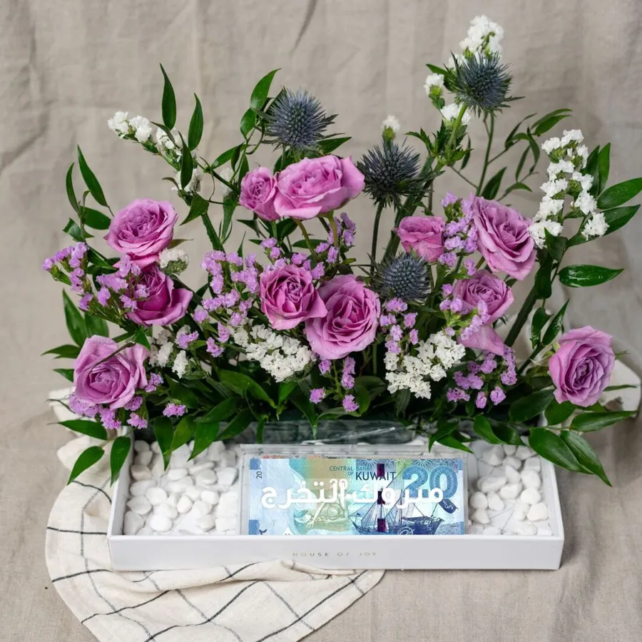Money Flower Tray - Purple