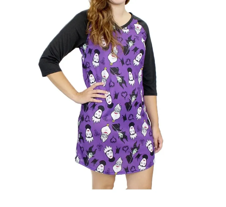 Villains Women Pajamas Short Dress