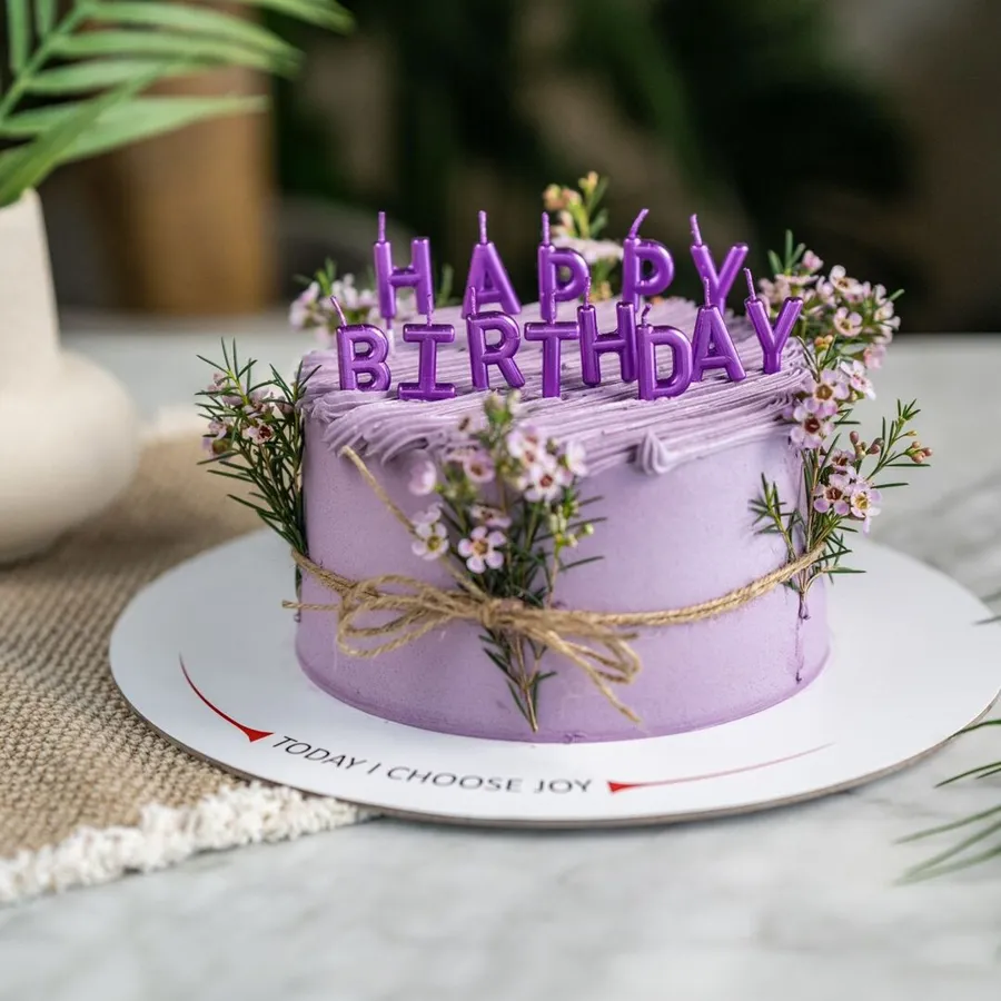 Wreath Purple Cake