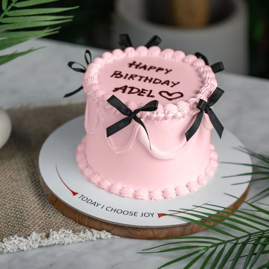 Classic Ribbon Cake - Pink