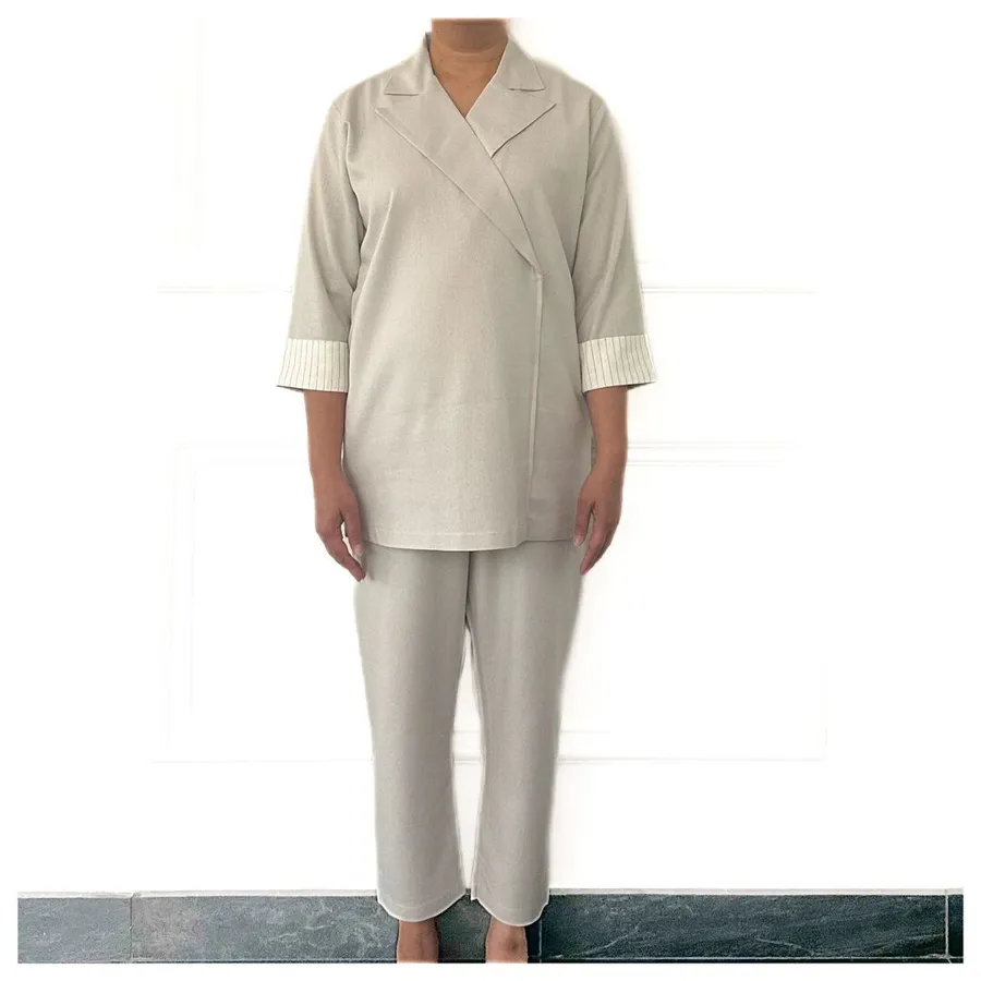 Folded Striped Sleeves Set