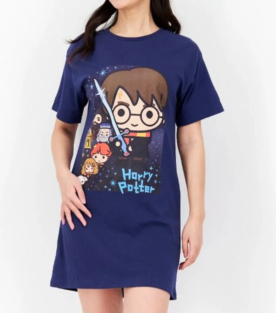 Harry Potter Pajama Dress - Navy Blue