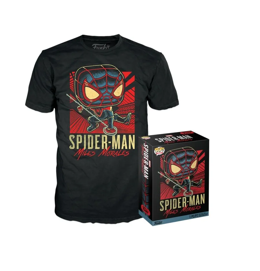 Funko Spider-Man Miles Morales Boxed T-Shirt - Black
