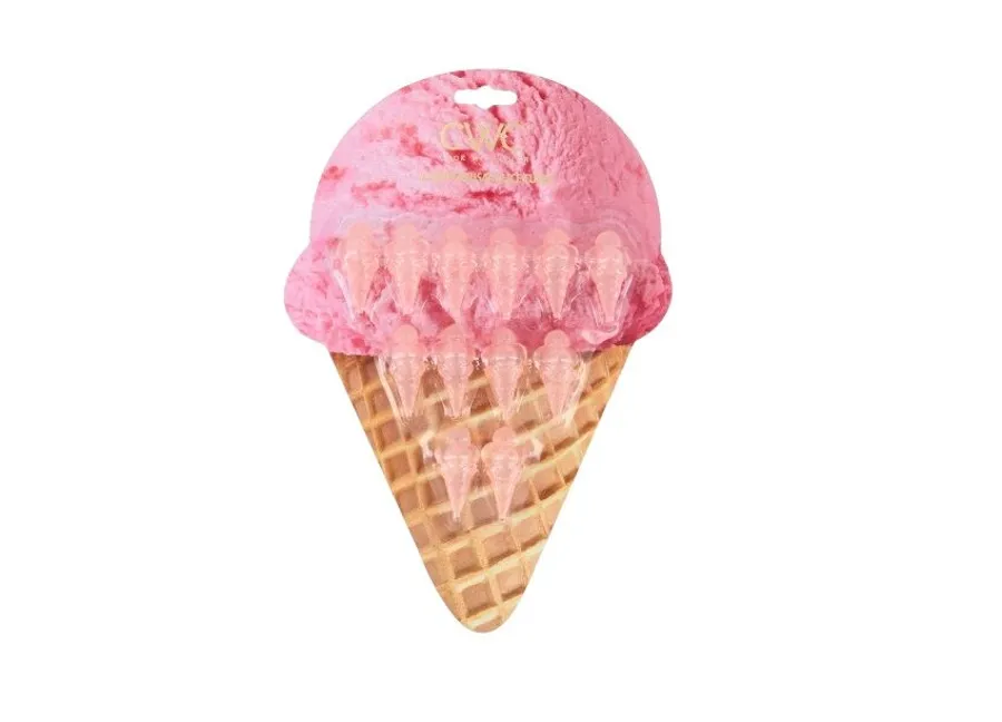 12 Reusable Ice Cubes - Strawberry Ice Cream