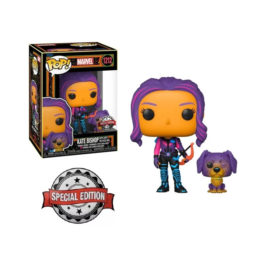 Funko POP! Marvel Kate Bishop with Lucky The Pizza Dog - Special Edition Figure