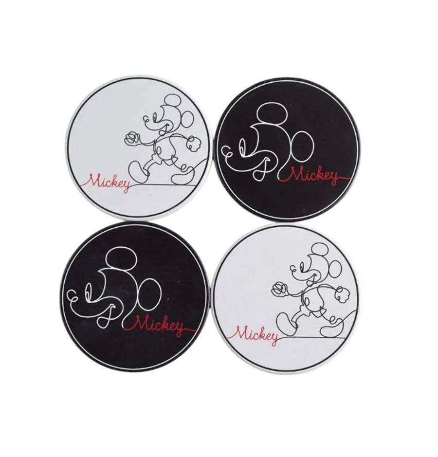 Mickey Mouse Ceramic Coaster 4 PCS Set