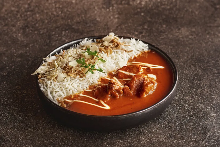 White Rice With Butter Chicken