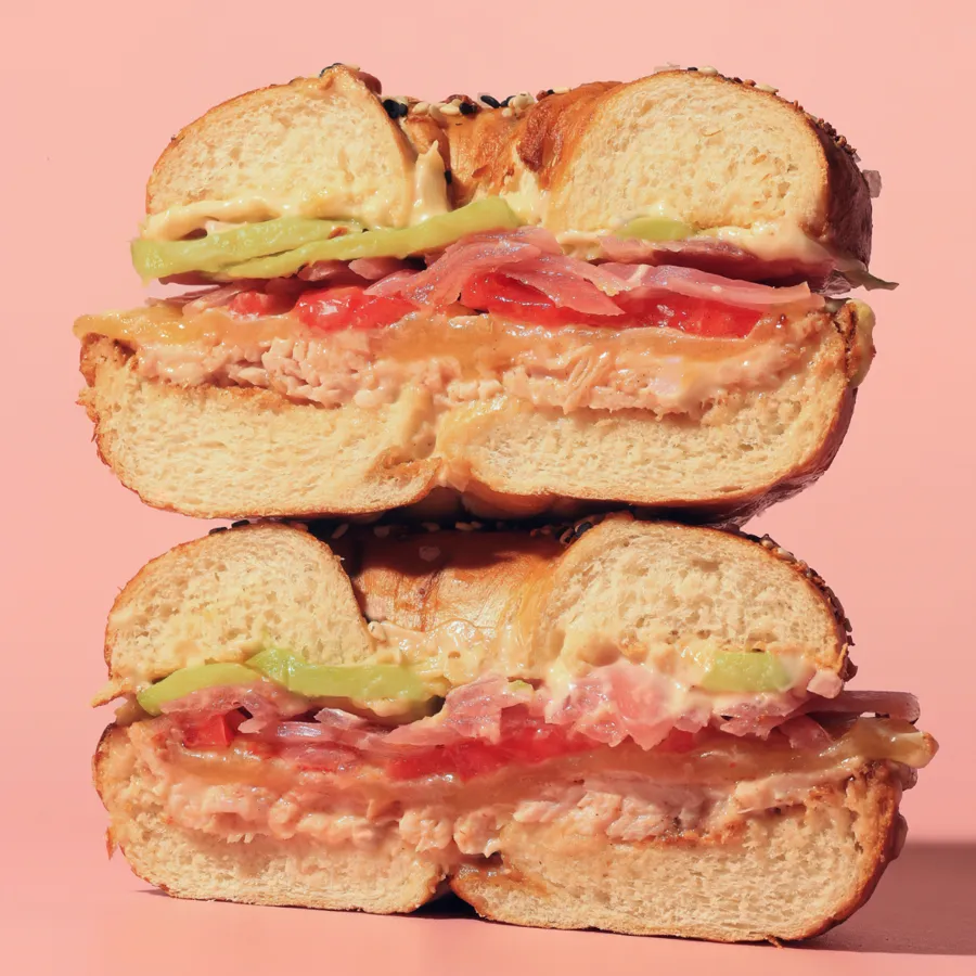 Turkey Melt Bagel