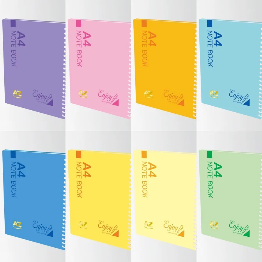 دفتر سلك شفاف انجليزي 4 سطور ATOZ مقاس 8*10