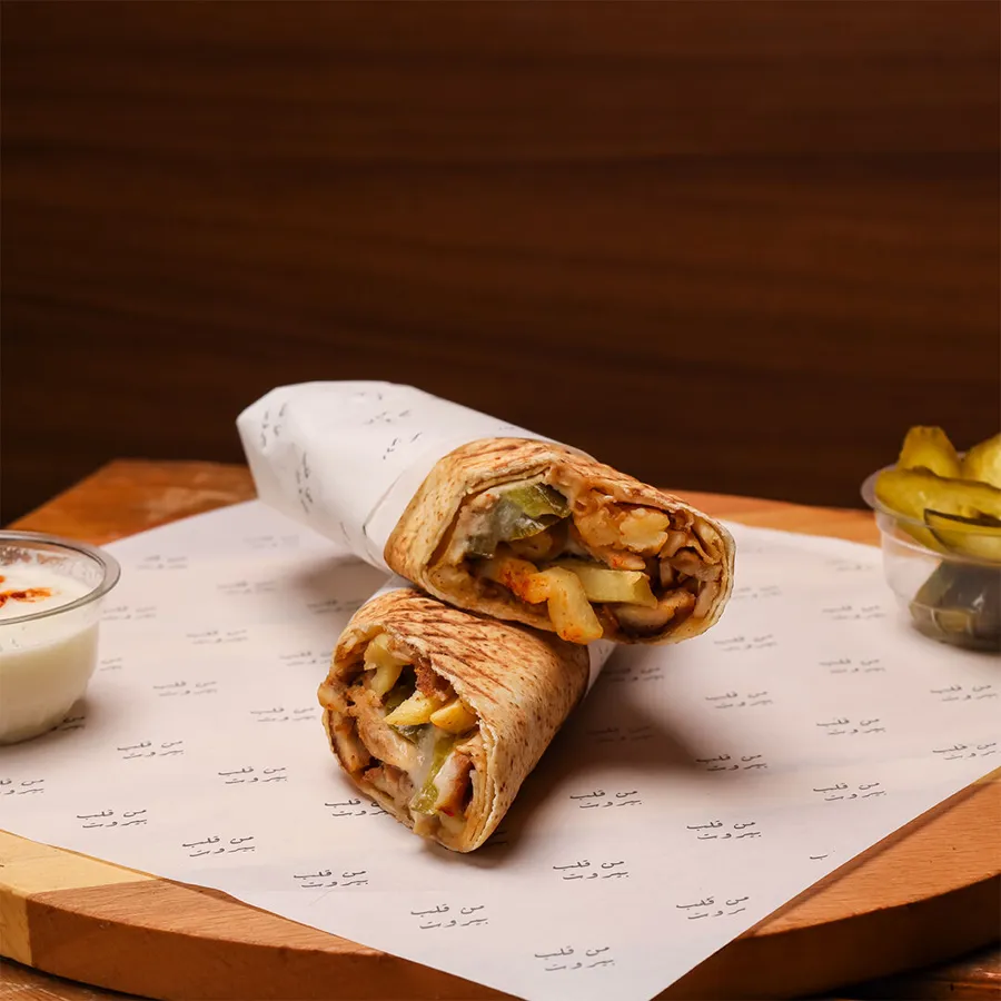 Chicken Shawarma Lebanese Bread