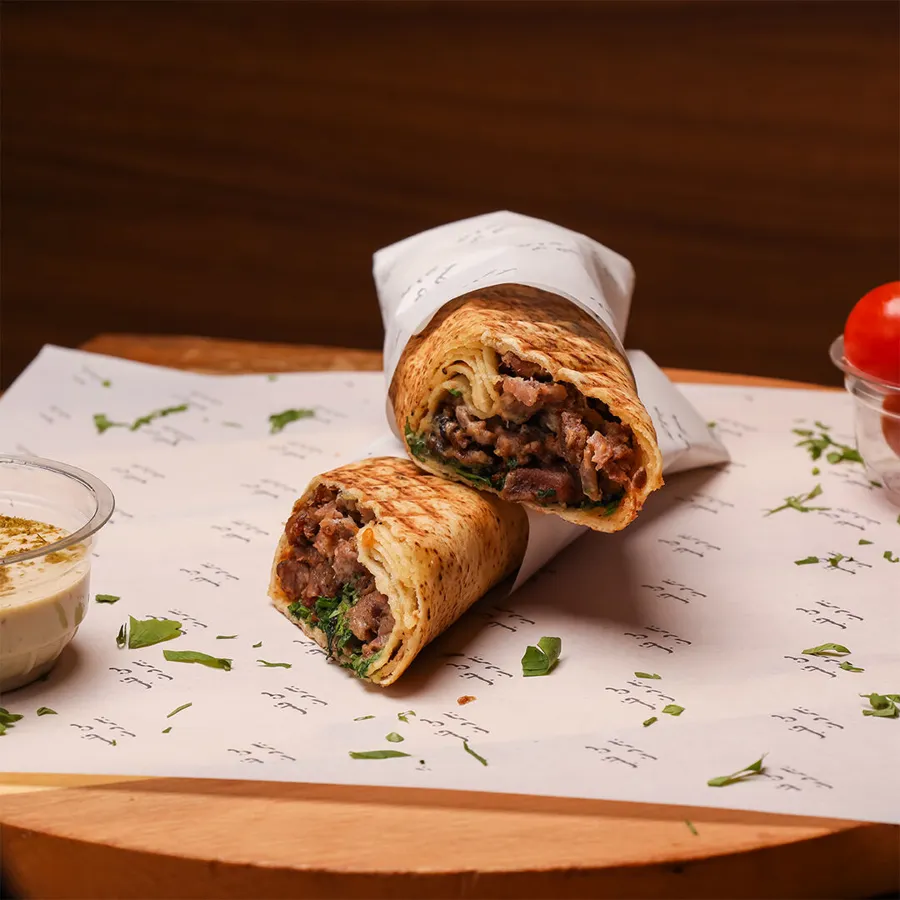 Meat Shawarma Lebanese Bread