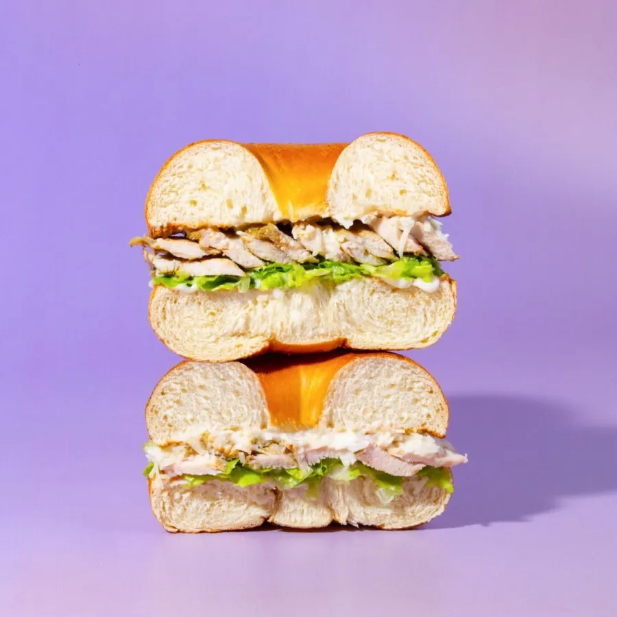 Chicken Caesar Salad Bagel